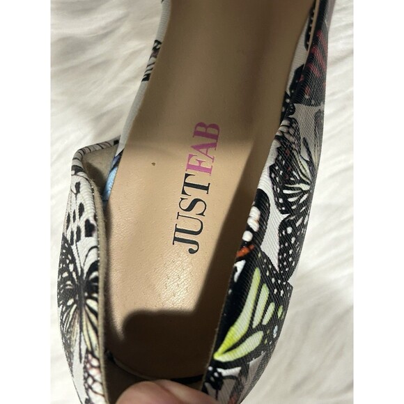 Just Fab Women’s Size 8 Lexie Butterfly Print Heels 4.5” Heel - Picture 4 of 9